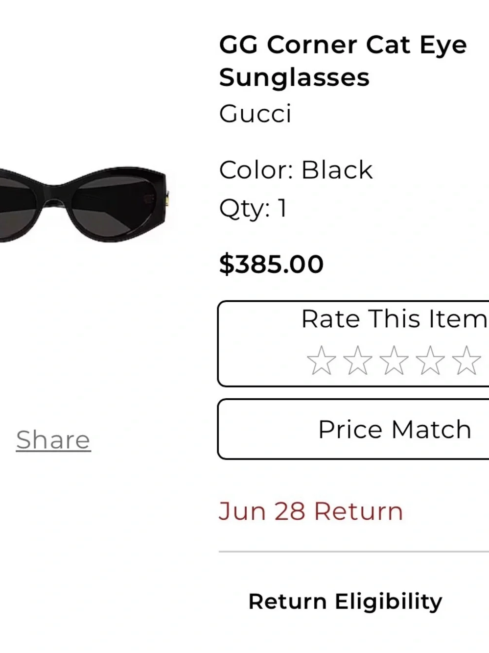 Gucci eye refined glossy